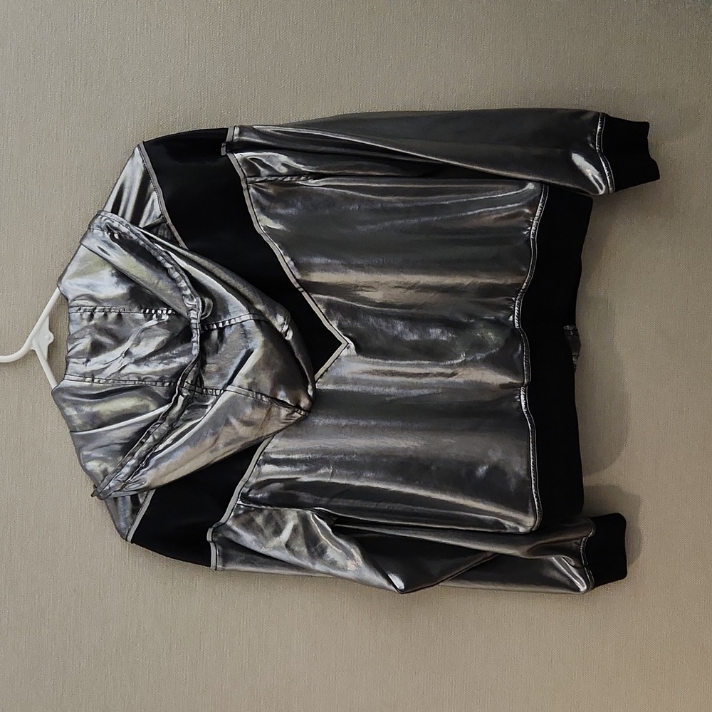 Rag & Bone Sloane Metallic Hooded Track Jacket Size XS - Picture 7 of 15